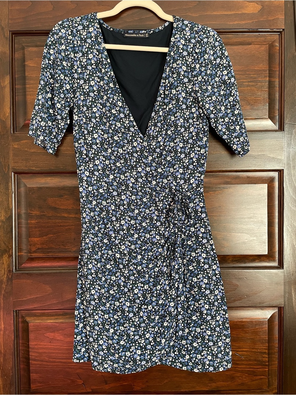 Abercrombie & Fitch Faux Wrap Floral Mini Dress